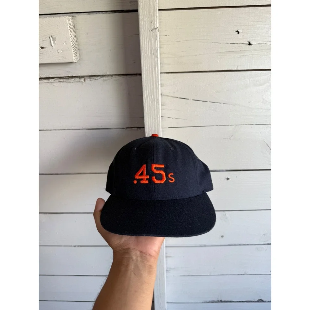 Roman Pro Houston Colt .45s Baseball Hat Navy Orange Vintage MLB Cap